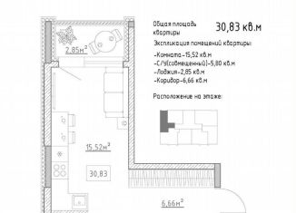 Продажа квартиры студии, 30.8 м2, Пензенская область, Центральная улица, 15