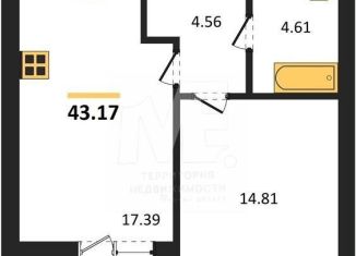 1-ком. квартира на продажу, 43.2 м2, Калининград, Арсенальная улица, 31к4