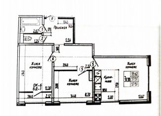 Продаю 3-ком. квартиру, 57.5 м2, Новосибирская область, Плющихинская улица, 6