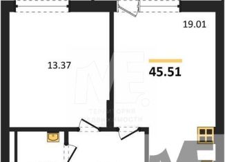 Продажа 1-комнатной квартиры, 45.5 м2, поселок Малое Исаково