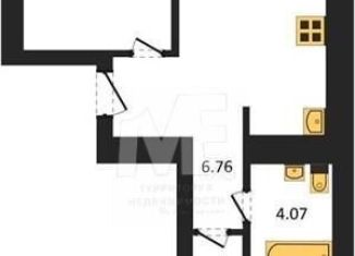 Продается 2-комнатная квартира, 54.4 м2, Пионерский, улица Гептнера, 11