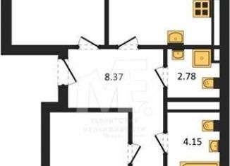 Продам трехкомнатную квартиру, 76.6 м2, Калининград