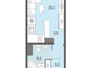 Продаю квартиру студию, 22.6 м2, Екатеринбург, метро Чкаловская, улица Архитектора Белянкина