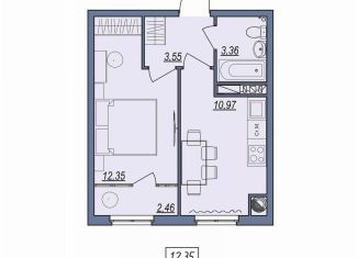 Продам 1-комнатную квартиру, 31.5 м2, Волгоград, Тракторозаводский район