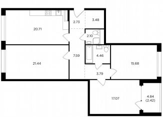 Продается 3-комнатная квартира, 101.3 м2, Москва, улица Виктора Маслова, 2, Даниловский район