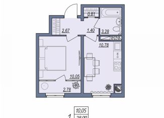 Продажа 1-ком. квартиры, 30.4 м2, Волгоград