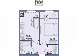 Продается однокомнатная квартира, 30.8 м2, Волгоград, Тракторозаводский район