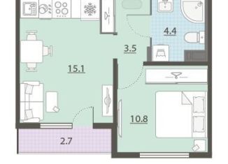 1-ком. квартира на продажу, 35.2 м2, Екатеринбург, метро Чкаловская, улица Архитектора Белянкина