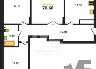 Продается 3-комнатная квартира, 76.6 м2, Калининградская область, Орудийная улица, 13