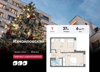 Однокомнатная квартира на продажу, 37 м2, Санкт-Петербург, муниципальный округ Измайловское