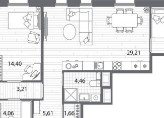 Продажа 3-комнатной квартиры, 97.2 м2, Санкт-Петербург, метро Площадь Мужества