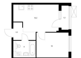 Продается 1-комнатная квартира, 33.7 м2, Ярославль, ЖК Волга Парк