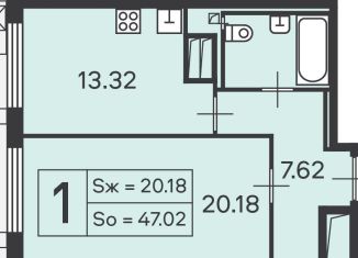 Продам 1-комнатную квартиру, 47.1 м2, Москва, Обручевский район, Профсоюзная улица, 60к1