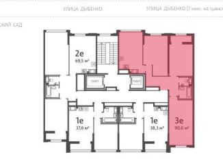 Продается 3-ком. квартира, 90.4 м2, Санкт-Петербург, улица Дыбенко, 3, Невский район