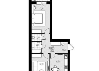 Продается 2-комнатная квартира, 70.8 м2, Энгельс