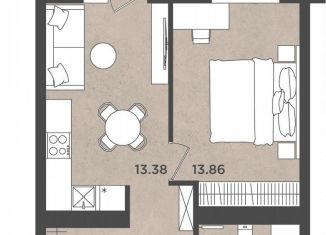 Продается однокомнатная квартира, 39.8 м2, Пермь, улица Космонавта Леонова, 41/1