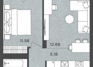 Продажа 2-комнатной квартиры, 43 м2, Пермь, Индустриальный район, улица Космонавта Леонова, 41/1