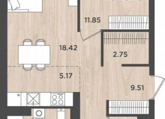 4-комнатная квартира на продажу, 84.2 м2, Пермь, улица Космонавта Леонова, 41/1