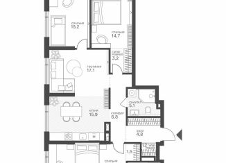 Продажа 4-комнатной квартиры, 111.6 м2, Москва, ЗАО