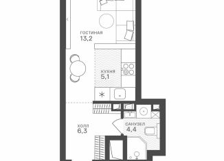 Продажа квартиры студии, 29 м2, Москва, район Крылатское