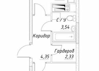 Однокомнатная квартира на продажу, 39.1 м2, Дмитров