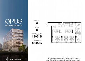 Продажа офиса, 186.8 м2, Москва, Дербеневская улица, 1, Даниловский район