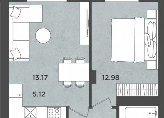 Продажа 2-комнатной квартиры, 43 м2, Пермь, Индустриальный район, улица Космонавта Леонова, 41/1