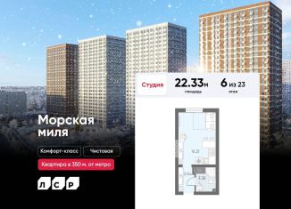 Продам квартиру студию, 22.3 м2, Санкт-Петербург, метро Автово