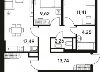 Продаю трехкомнатную квартиру, 77.5 м2, Ростов-на-Дону