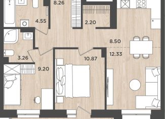 Продам 3-комнатную квартиру, 61.2 м2, Пермь, улица Космонавта Леонова, 41/1, Индустриальный район