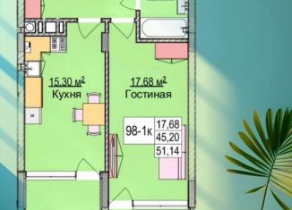 1-ком. квартира на продажу, 51 м2, Зеленоградск, улица Гагарина, 87