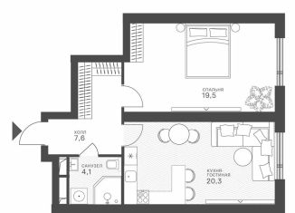 Продаю 1-комнатную квартиру, 51.5 м2, Москва, метро Крылатское