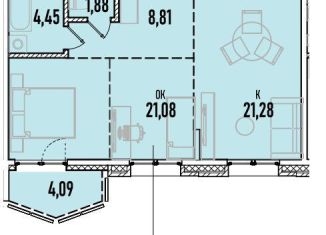 Продается 1-комнатная квартира, 61.6 м2, Иркутск