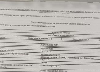 Продается земельный участок, 4 сот., Калининградская область, Перечная улица, 26