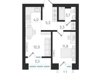 Продажа квартиры студии, 39.1 м2, посёлок Металлострой, Плановая улица, 4