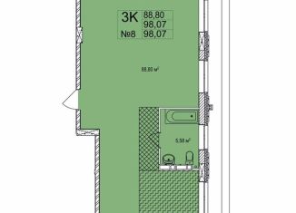 Продам 3-ком. квартиру, 98.1 м2, Нижний Новгород, метро Горьковская, Малая Ямская улица, 22