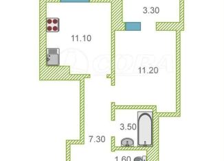 Продажа 1-комнатной квартиры, 38 м2, Тюменская область, Интернациональная улица, 197В