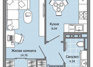 Однокомнатная квартира на продажу, 31 м2, Ульяновская область, жилой комплекс Город Новаторов, 2