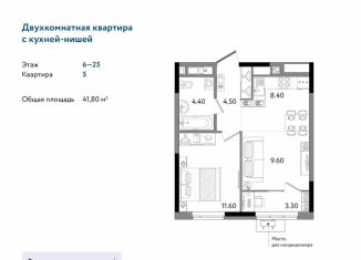 Продается 2-комнатная квартира, 41.8 м2, Ижевск, Клубная улица, 2