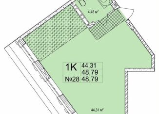 Однокомнатная квартира на продажу, 48.8 м2, Нижний Новгород, Малая Ямская улица, 22, Нижегородский район