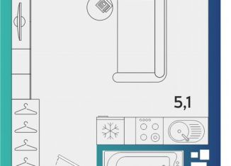 Продажа однокомнатной квартиры, 26.4 м2, Ижевск, Устиновский район, улица Архитектора П.П. Берша, 44