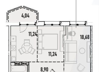 Продаю 2-ком. квартиру, 60.7 м2, Иркутск