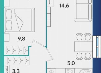 Продажа 2-ком. квартиры, 43.9 м2, Ижевск, улица Архитектора П.П. Берша, 44, Устиновский район