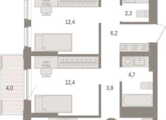 Продаю 3-комнатную квартиру, 96.1 м2, Липецкая область, площадь Петра Великого, 1