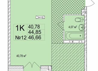 1-комнатная квартира на продажу, 46.7 м2, Нижний Новгород, Малая Ямская улица, 22, Нижегородский район