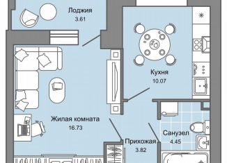 Продается 1-ком. квартира, 37 м2, Ульяновская область, жилой комплекс Город Новаторов, 1