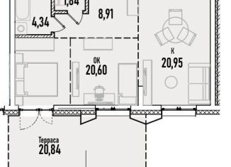 Продам 1-ком. квартиру, 77.5 м2, Иркутск