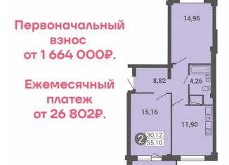 Продам 2-комнатную квартиру, 54 м2, Архангельск, Московский проспект