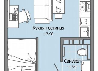 Продажа квартиры студии, 26 м2, Ульяновская область, жилой комплекс Город Новаторов, 2