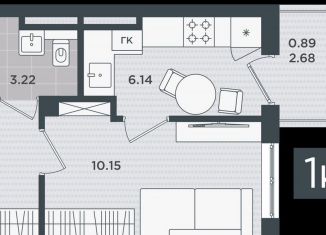 Продается однокомнатная квартира, 26.3 м2, Калининградская область, 2-й Дачный переулок, 14А